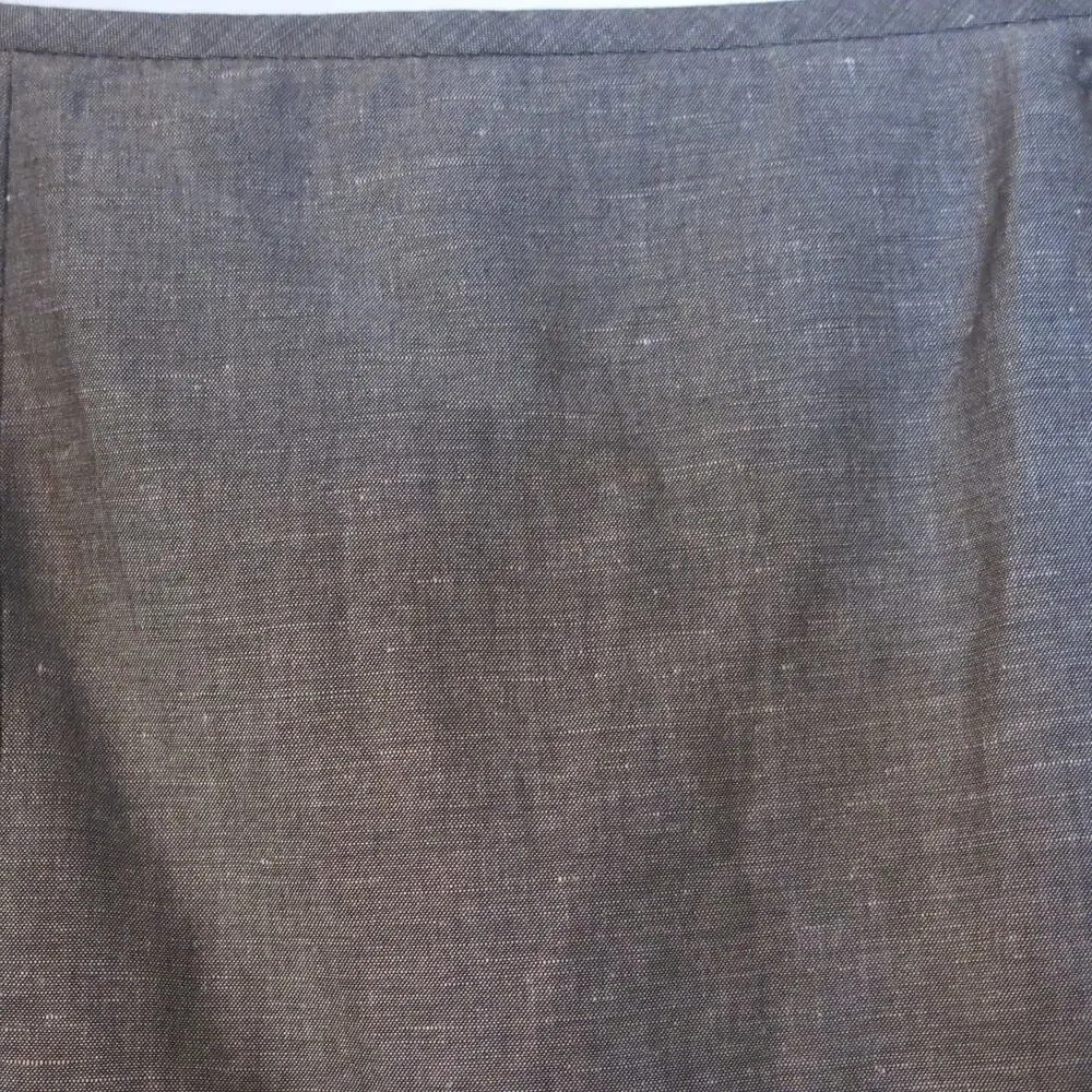 TAHARI Skirt Jacket Suit Set Size 10 Petite Light Brown Linen Blend Business